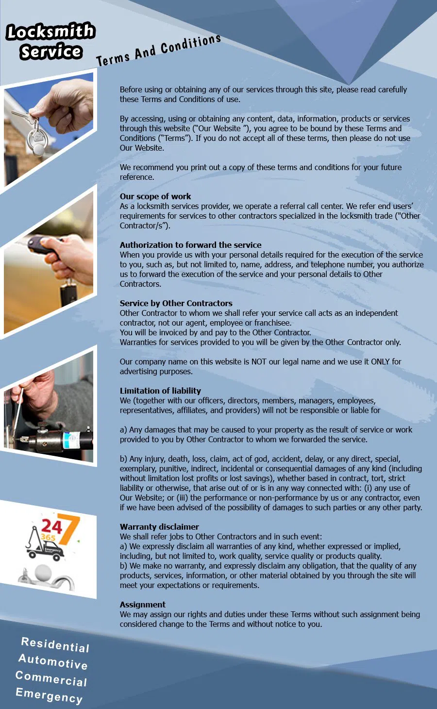 Locksmith Master Shop Portland, OR 503-716-1488 - TermsAndCondition-12